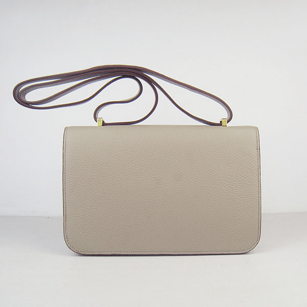 7A Hermes Constance Togo Leather Single Bag Grey Gold Hardware H020